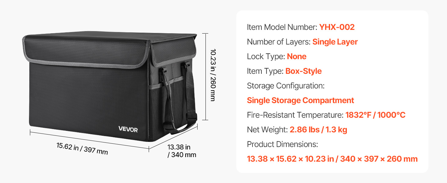 Asiakirjalaatikon mitat ja rakenne