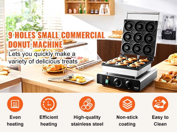 Sähköinen donitsikone kompakti koko