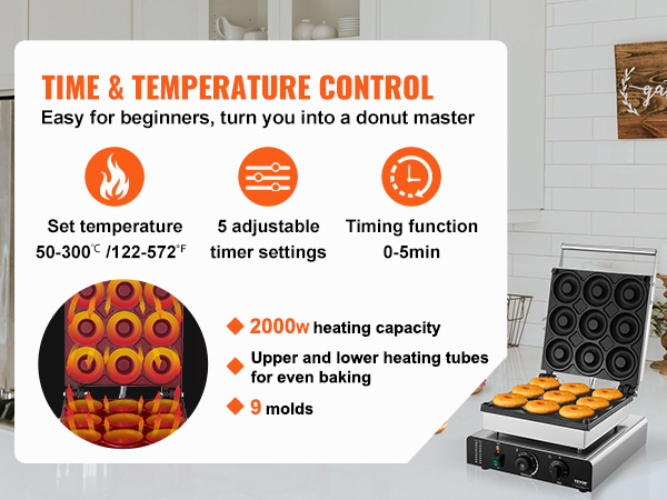 Donitsien tasainen paisto kaksipuolisella lämmityksellä