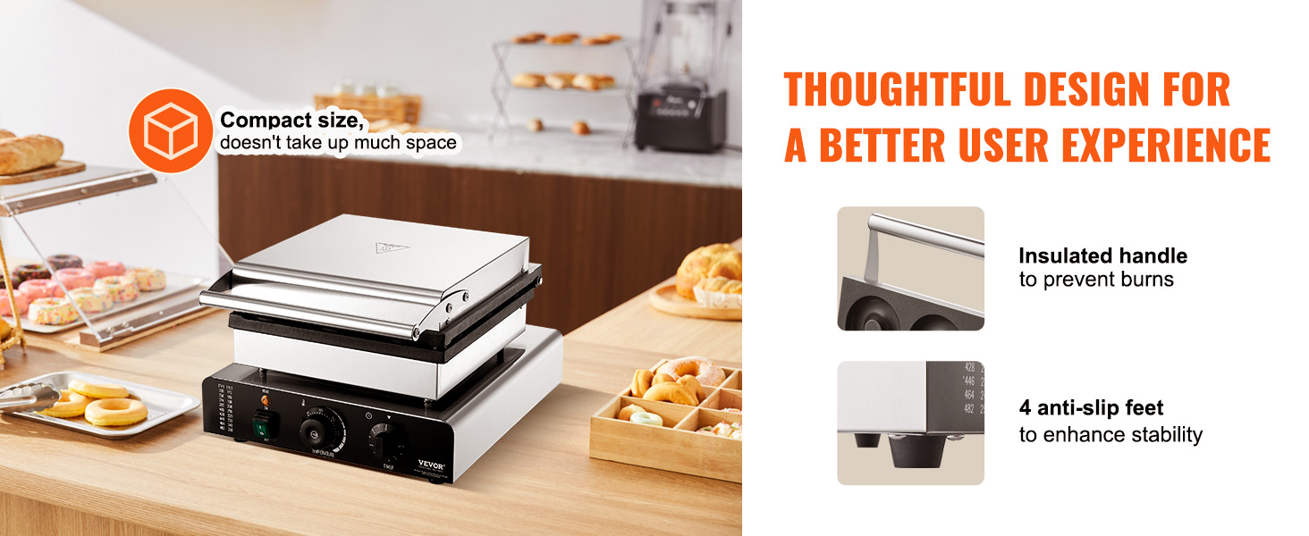 Lämpöä kestävä kahva ja liukumattomat jalat