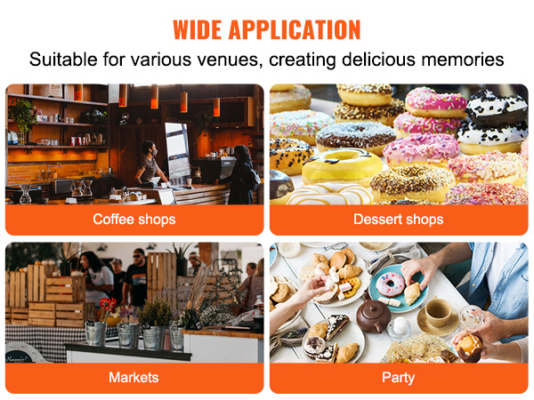 Donitsit suklaalla ja muilla koristeilla