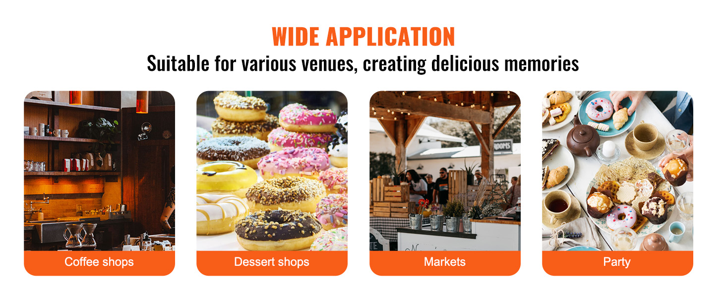 Valmiita donitseja eri täytteillä