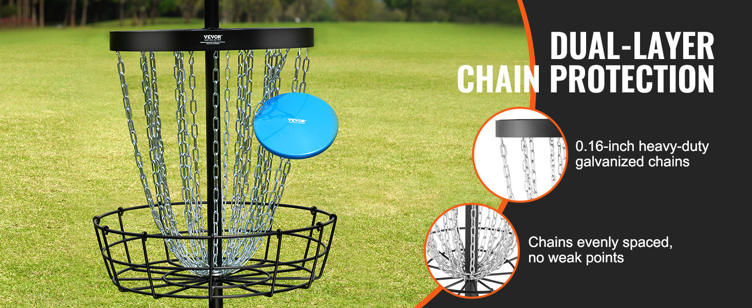 Frisbeegolf-korin ketjut