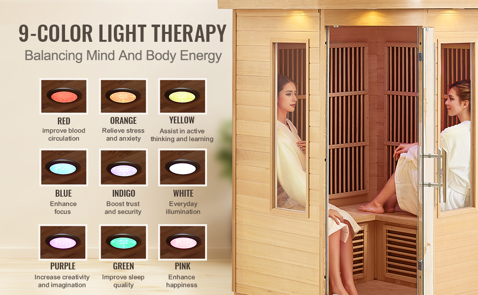 Värivaloterapia LED-monivärivaloilla