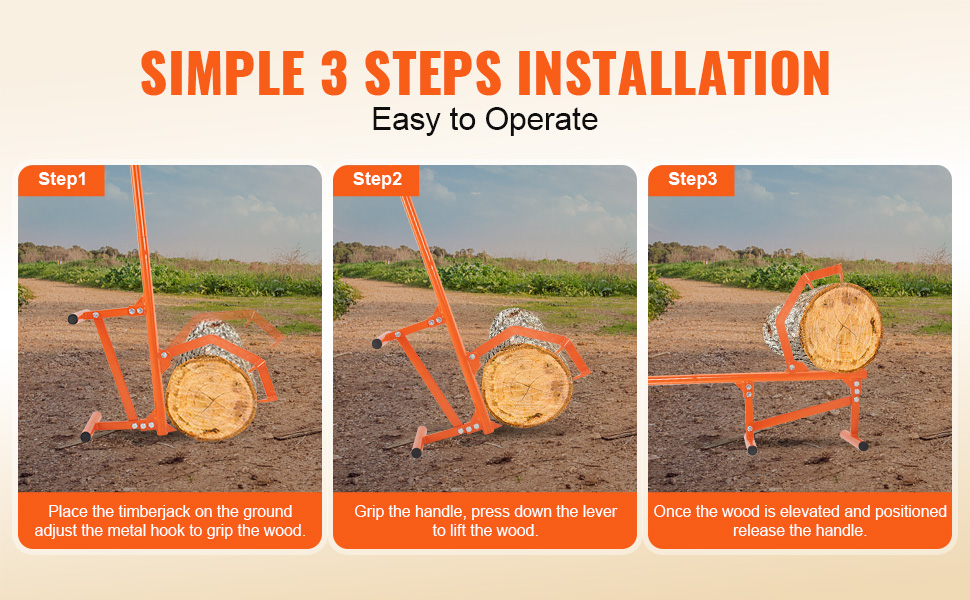 Puun nostaminen vipuvoiman avulla