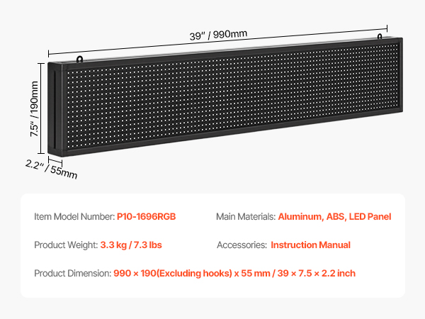LED-näyttö valaistuna