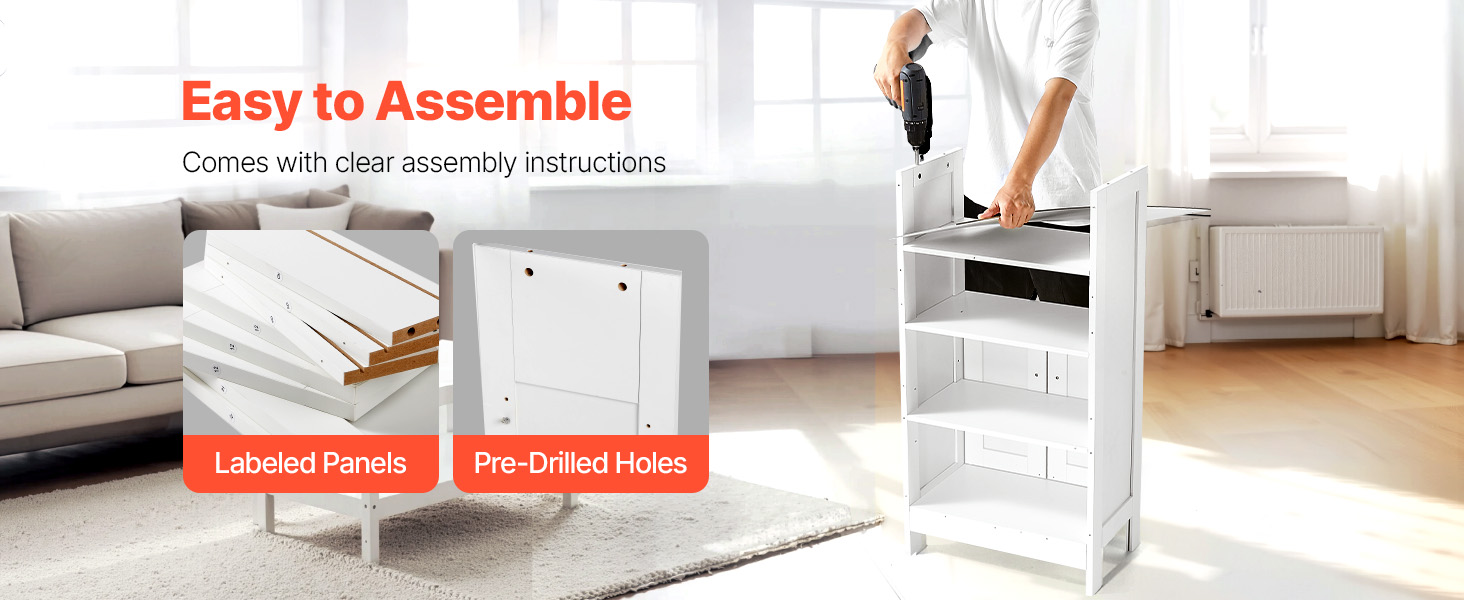 Helposti koottava kylpyhuonekaappi