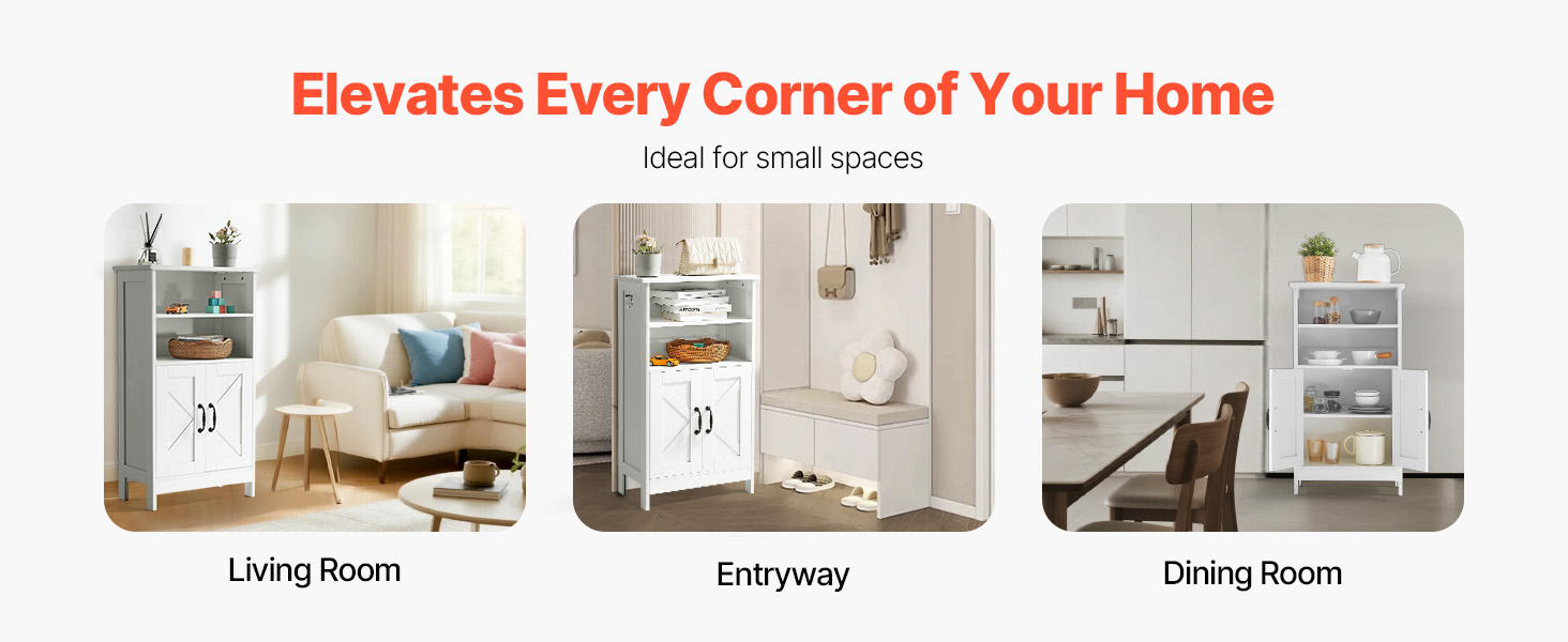 Valkoinen kylpyhuonekaappi skandinaaviseen sisustukseen