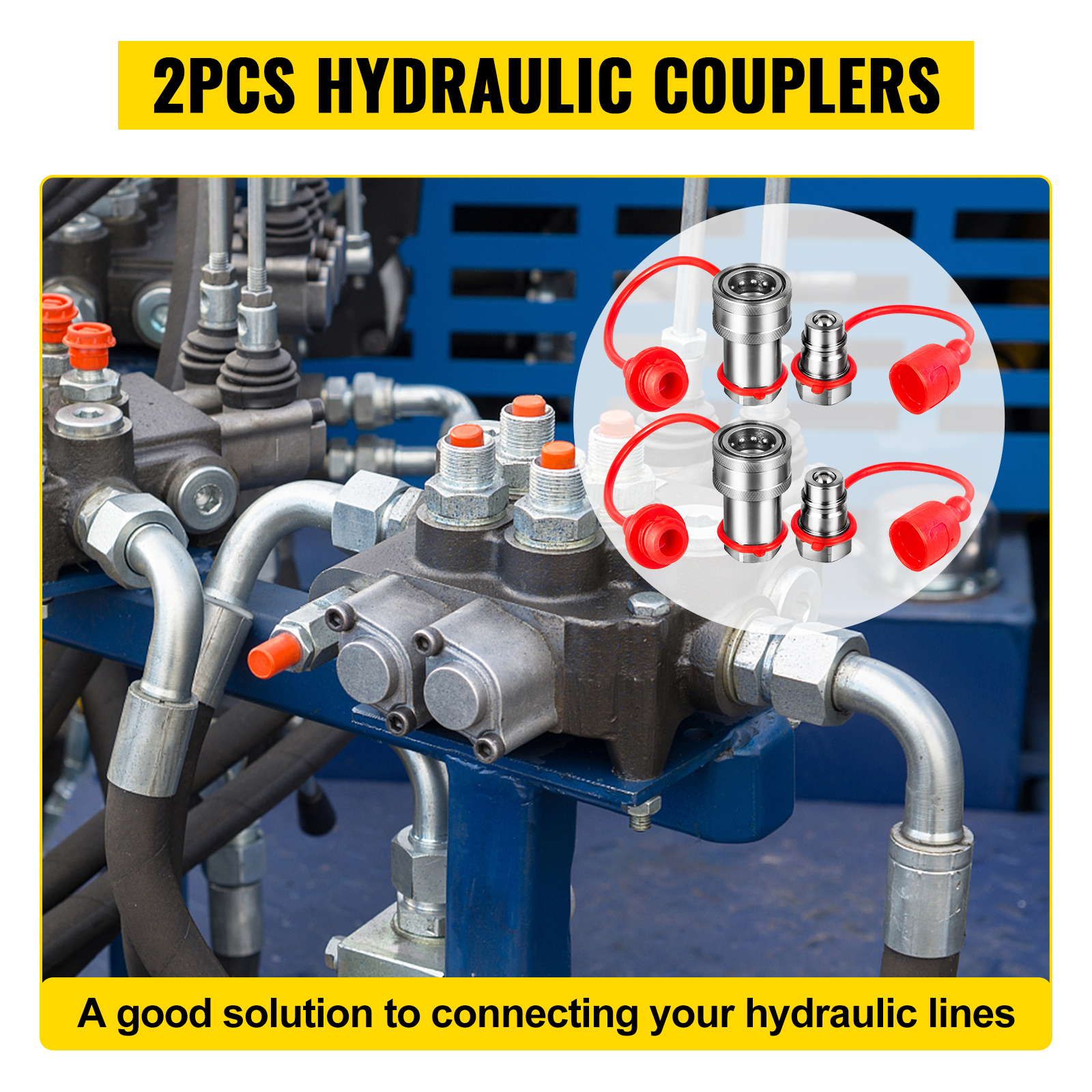2 kpl hydraulisia pikaliittimiä