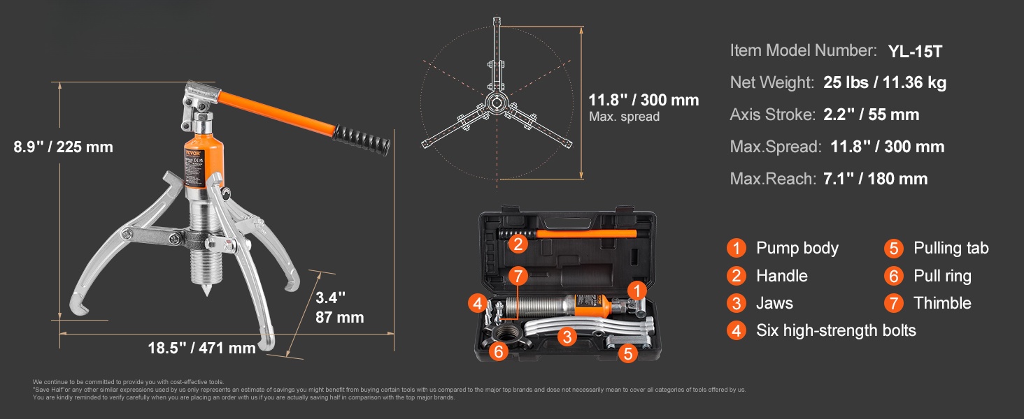Hydraulinen ulosvedinsarja ja säilytyslaukku