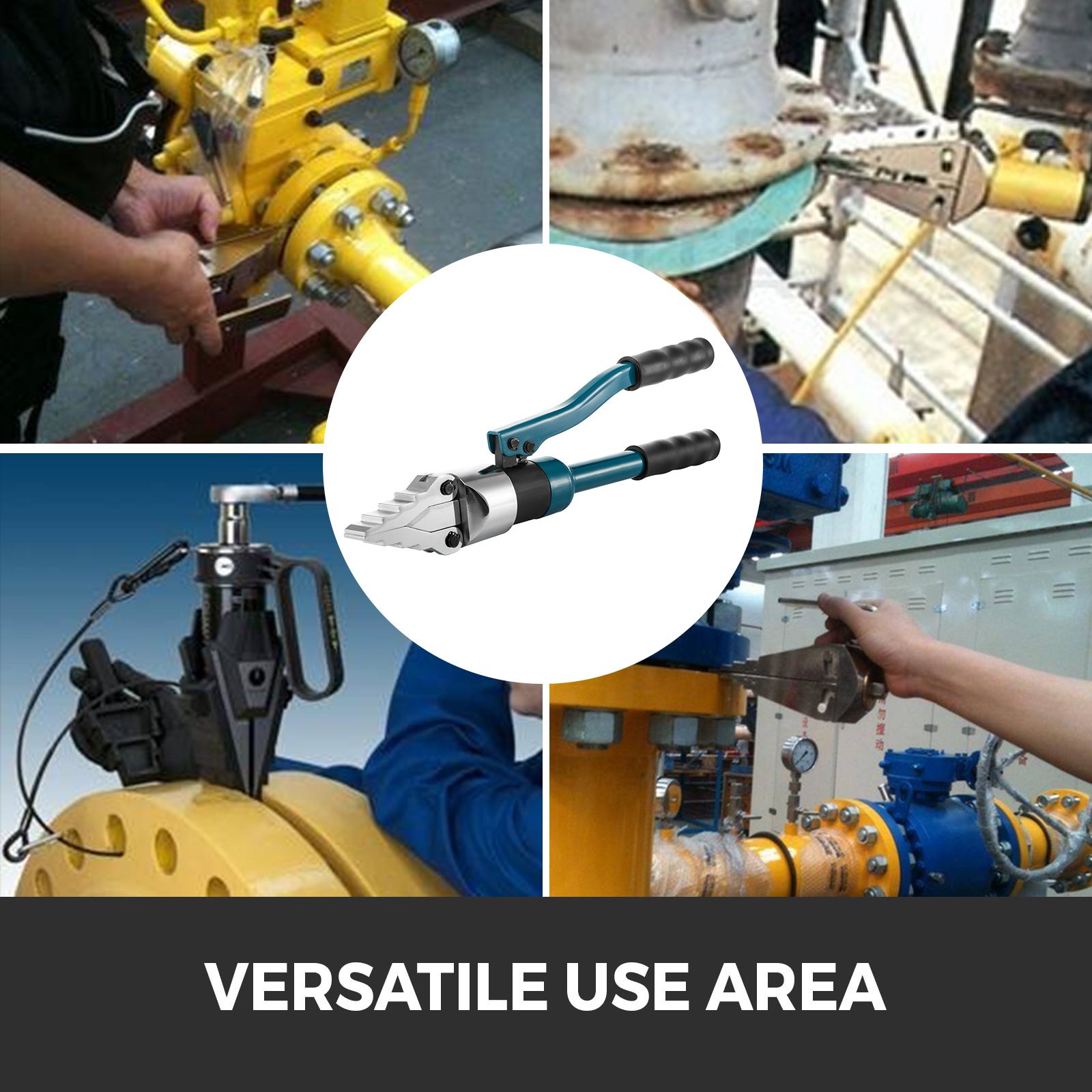 Hydraulinen laippalevytin käytössä