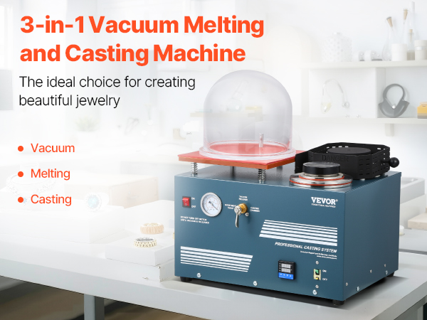 Sulatusuuni ja tyhjiökansi samassa laitteessa