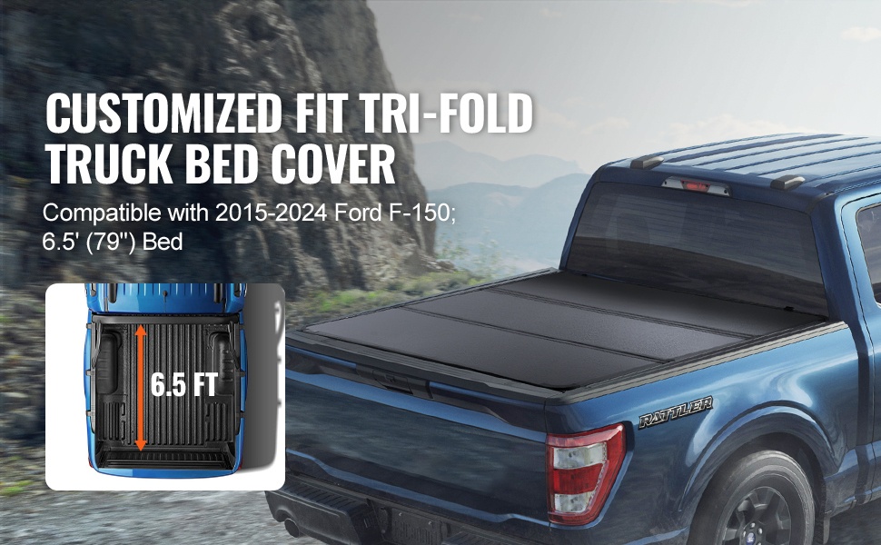 Kolmiosainen lavapeite Ford F-150:lle