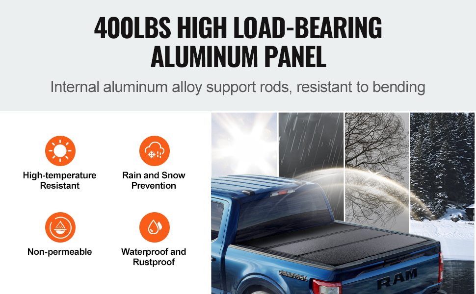 Säältä suojaava lavapeite alumiinilevyillä