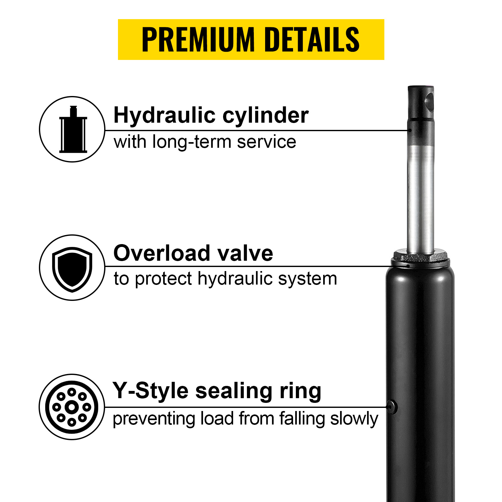 Hydraulinen terässylinteri