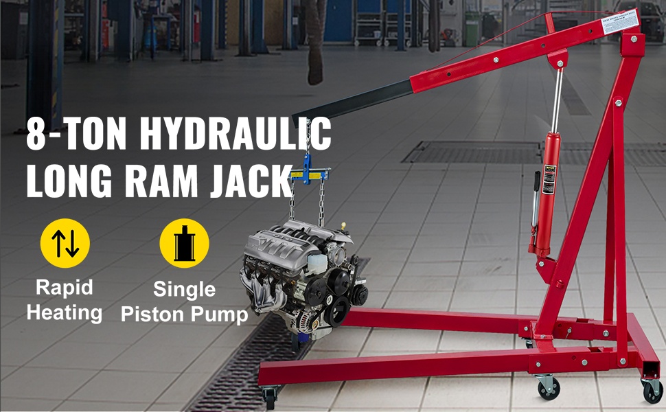 Hydraulinen pitkämäntäinen tunkki 8T