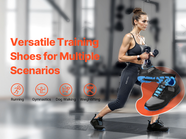 Cross training -kengät sivukuva, eri kulma