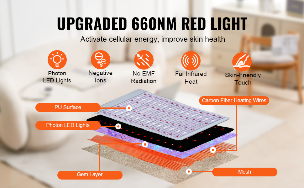 Lämpöalustan kauko-infrapunasäteet ja punavalo