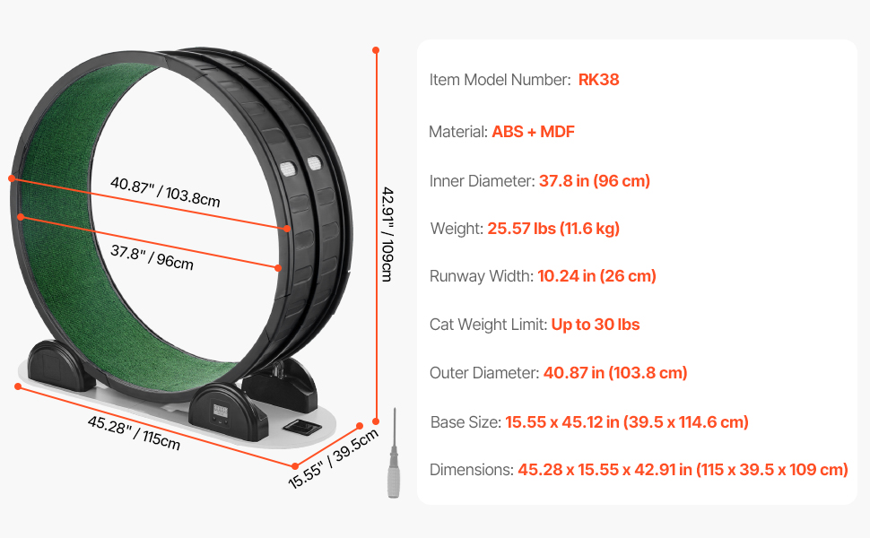 Kissan juoksupyörä käytössä