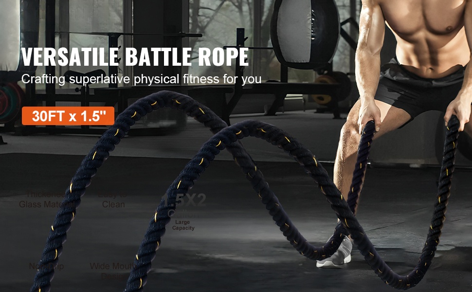 Battle rope -harjoitusköysi yleisnäkymä