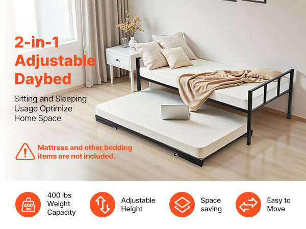 Daybed pienessä tilassa