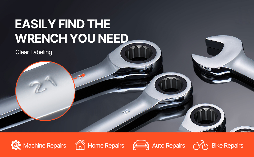 Selkeät kokomerkinnät avaimissa