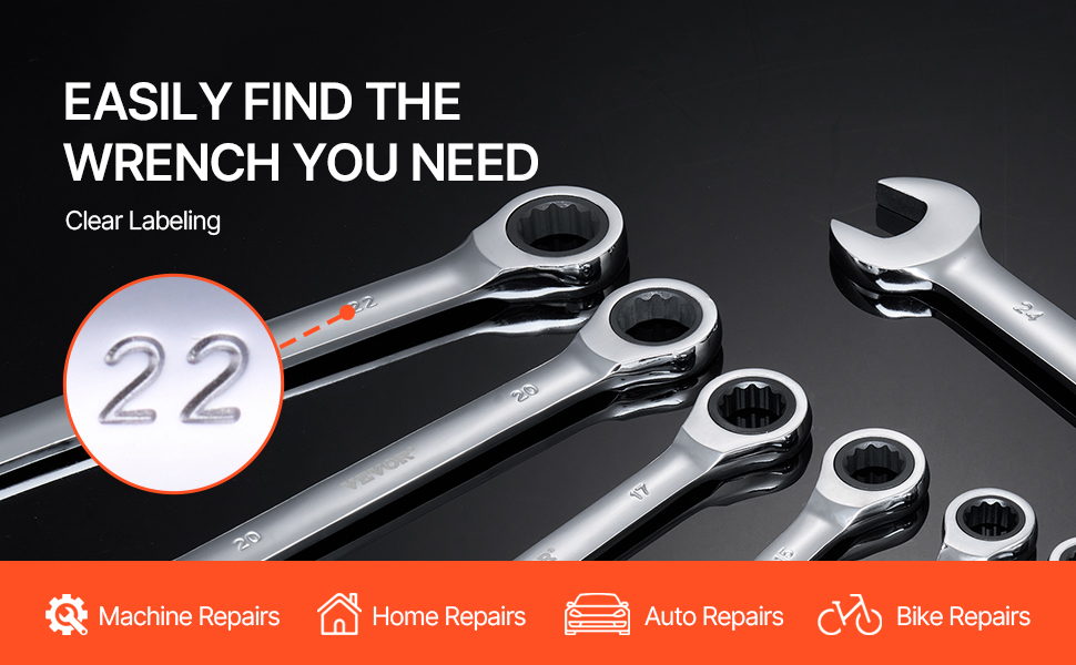 Selkeät kokomerkinnät avaimissa