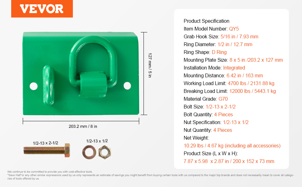 Traktorin kauhan koukun mitat ja rakenne
