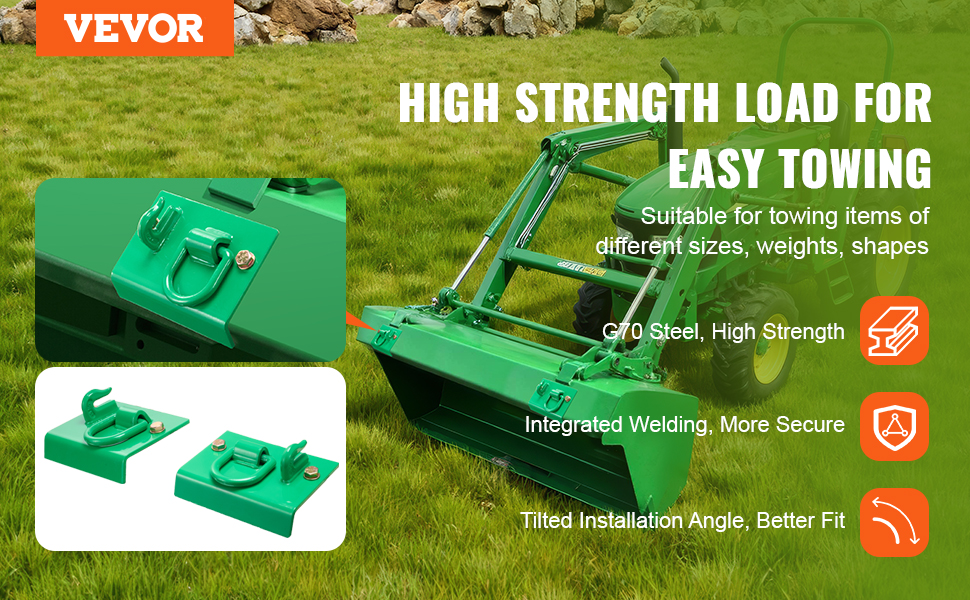 Traktorin kauhan koukku sivulta nähtynä