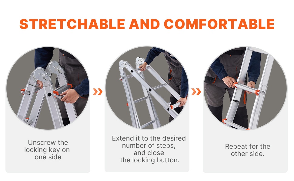 Säädettävät kulmat A-rungon teleskooppitikkaissa