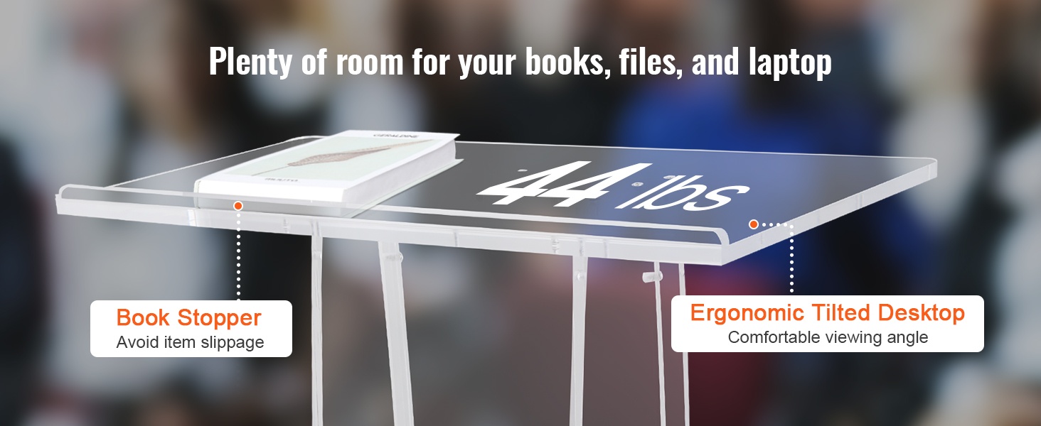 Tilava, kallistettu pöytätaso pysäyttimellä ja kynäuralla