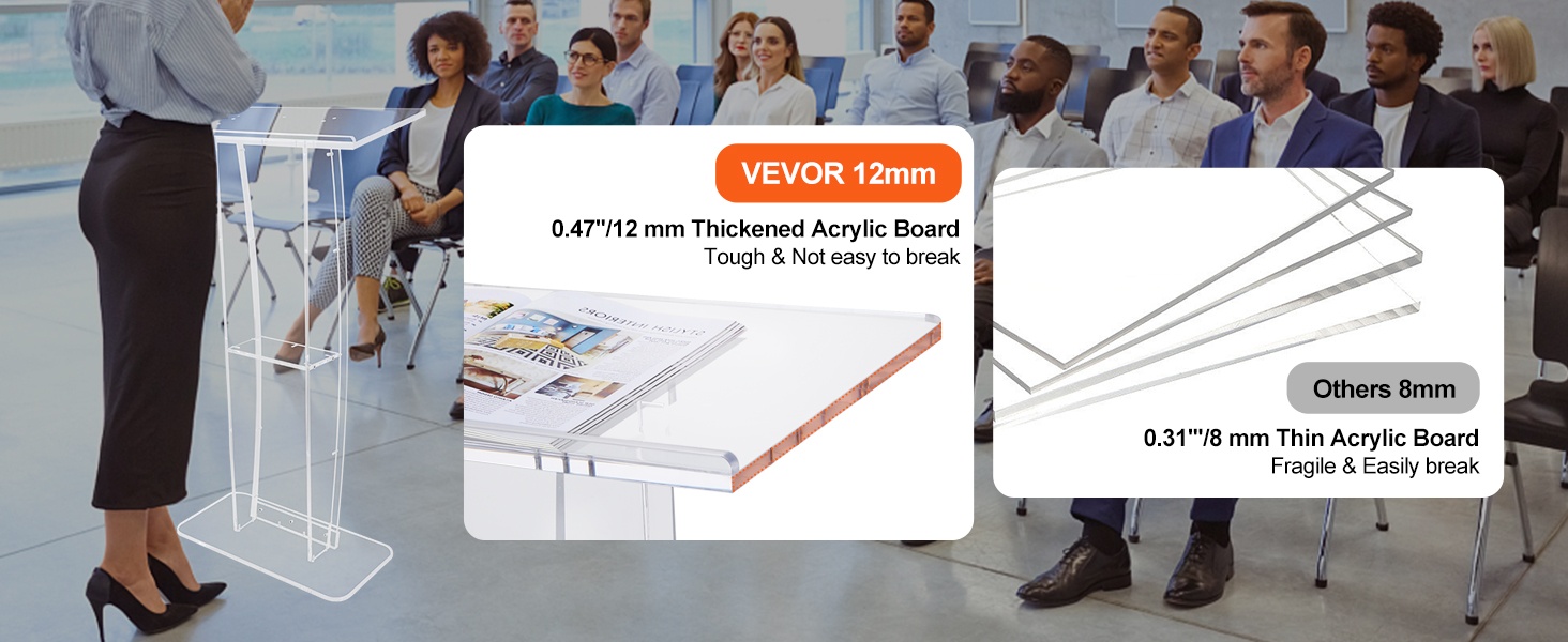 Paksu ja tukeva akryylirakenne