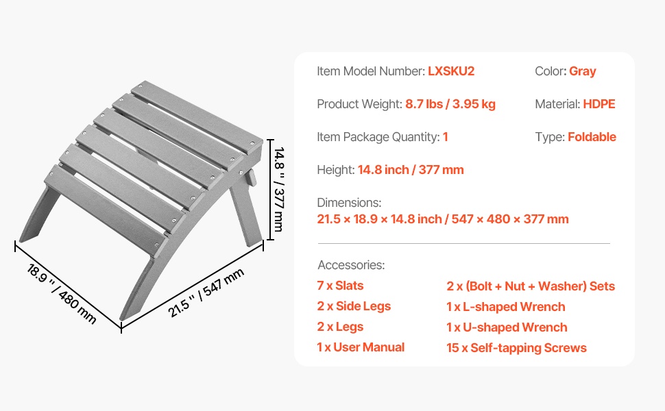 Adirondack-jalkarahi ulkotilassa