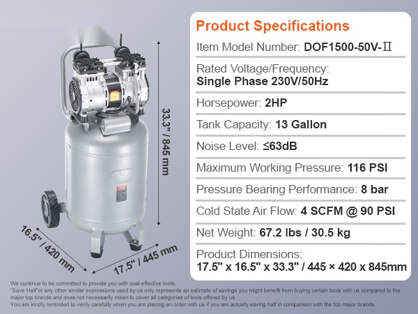 Ilmakompressori sivulta