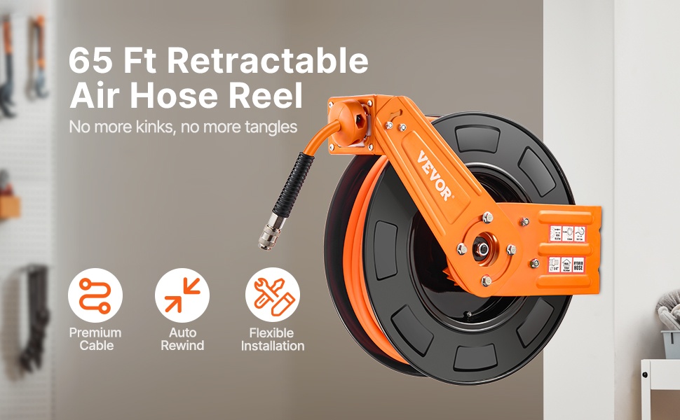 Sisäänkelautuva paineilmaletkukela