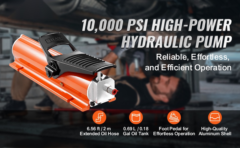 Ilmakäyttöinen hydraulipumppu 10,000 PSI