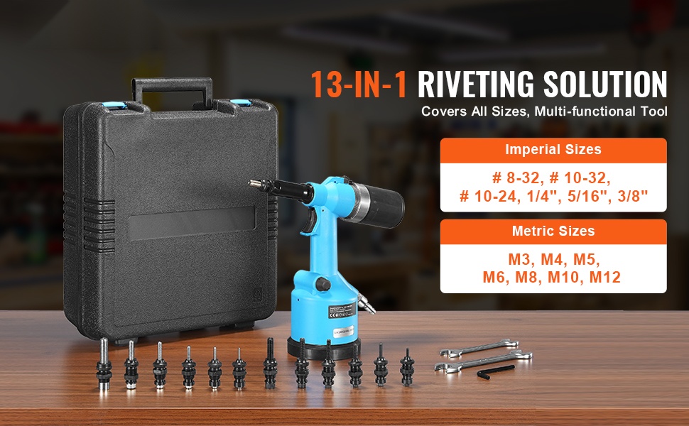 Pneumaattinen vetoniittipistooli ja suutinosat