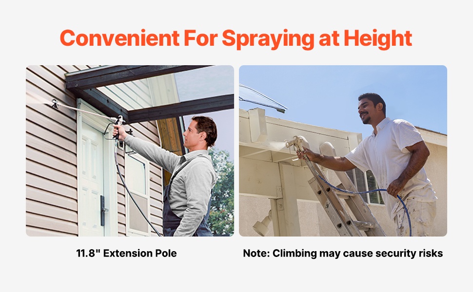 Kromattu runko ja jatkovarsi korkeiden pintojen maalaukseen