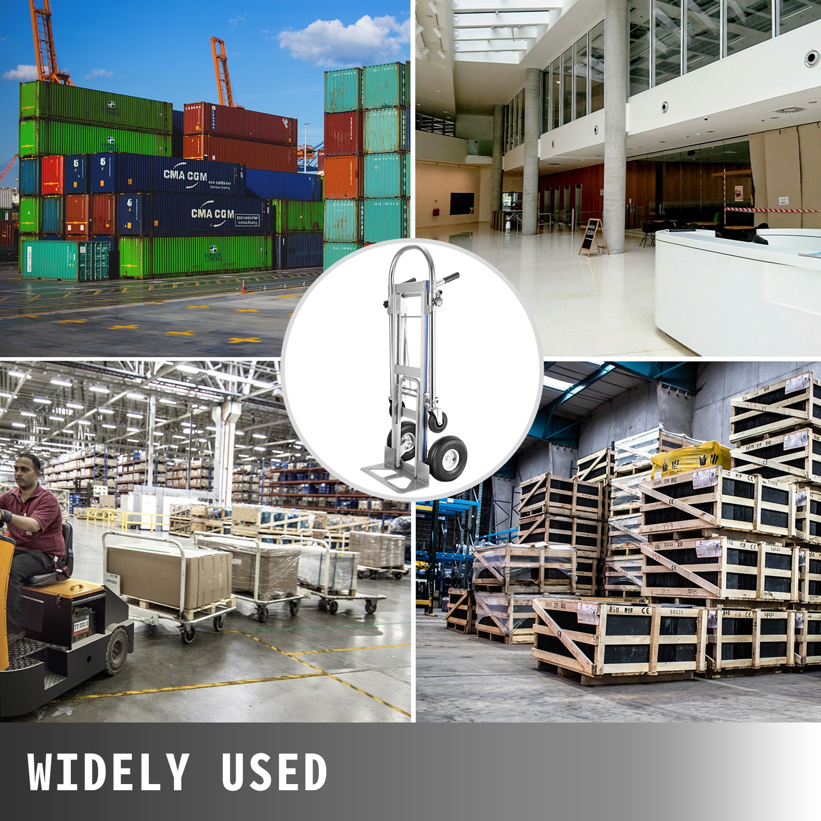 Käsikärry käytössä varastoympäristössä