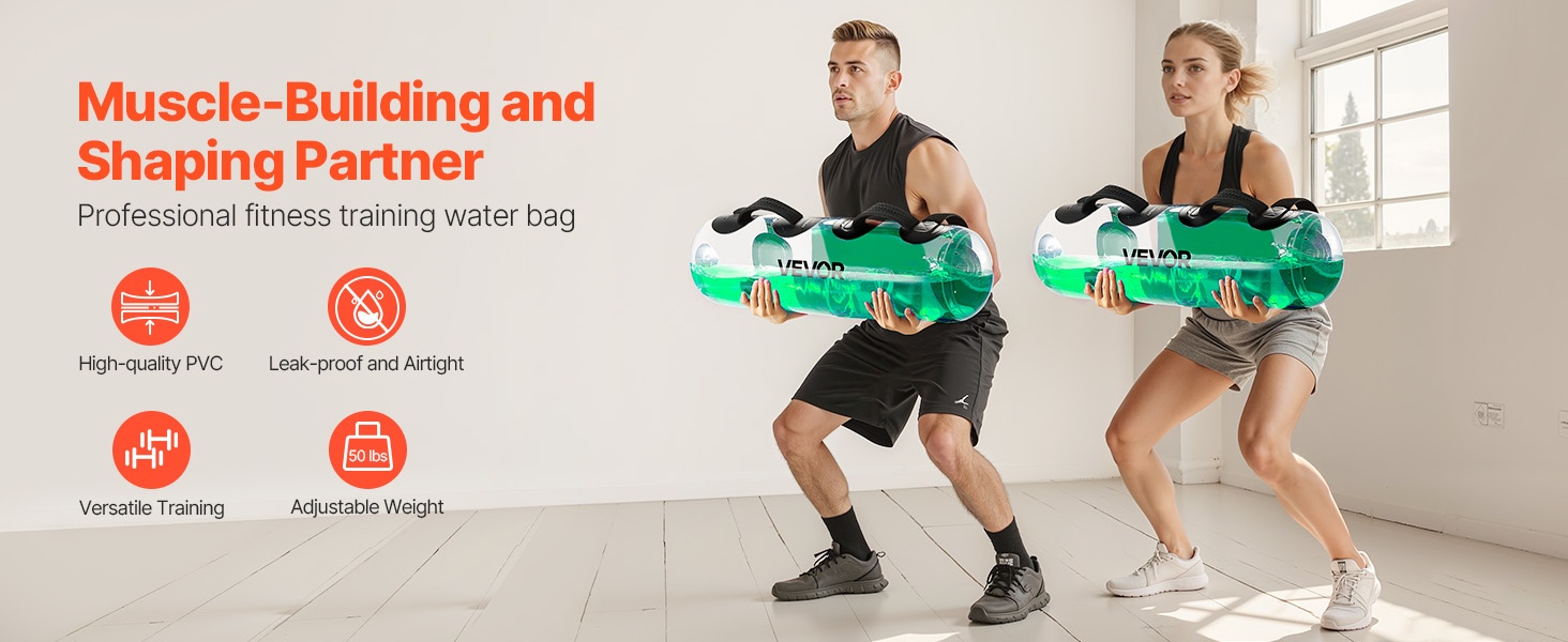 Vesitäytteinen harjoittelupussi kotikuntoiluun