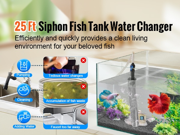 Akvaarion vedenvaihtaja ja sorapuhdistaja mobiilinäkymä