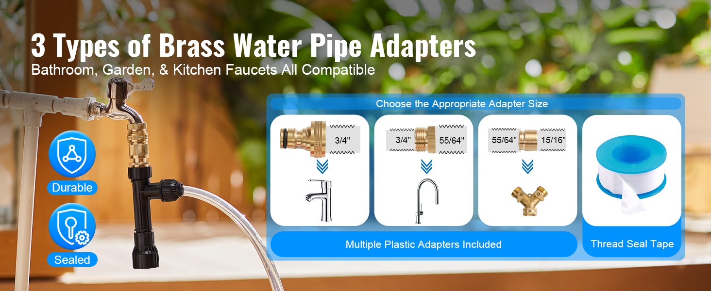 Messinkinen hana-adapteri akvaarion vedenvaihtajalle