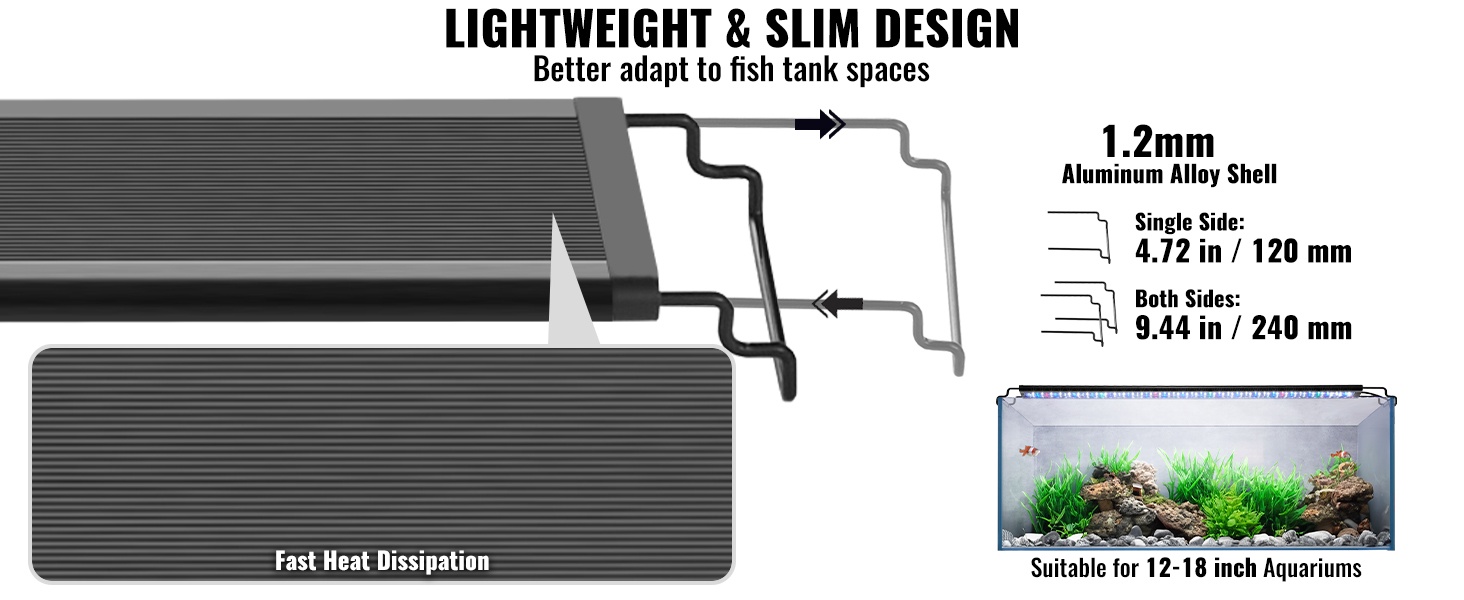 Ohut akvaariovalon muotoilu
