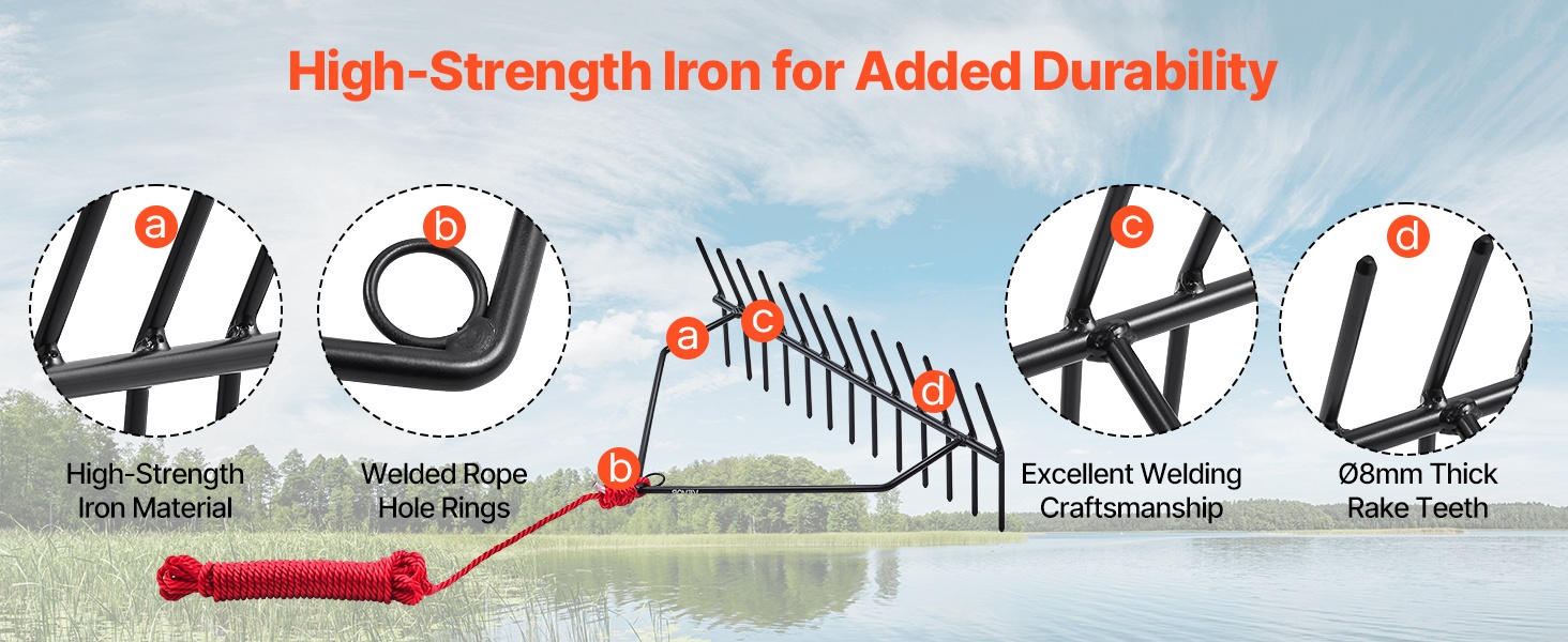 Taittuva vesikasaharava säilytyspussin kanssa