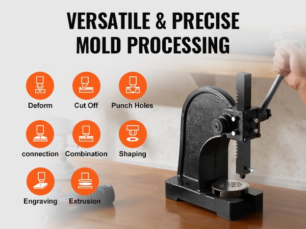 Muotin asennus puristimeen