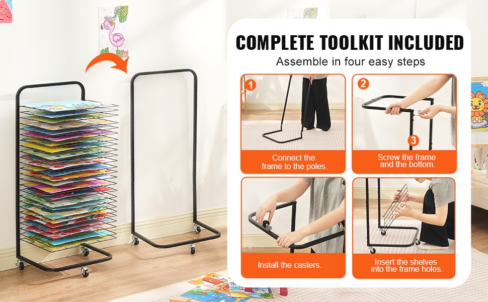 Helppo asennus taidekuivatusritilälle