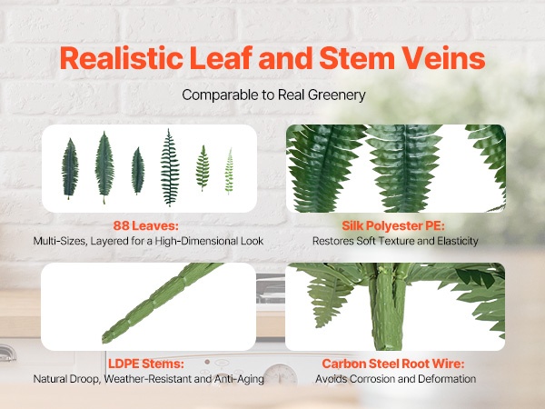 Tekosaniainen, aidon näköiset lehdet