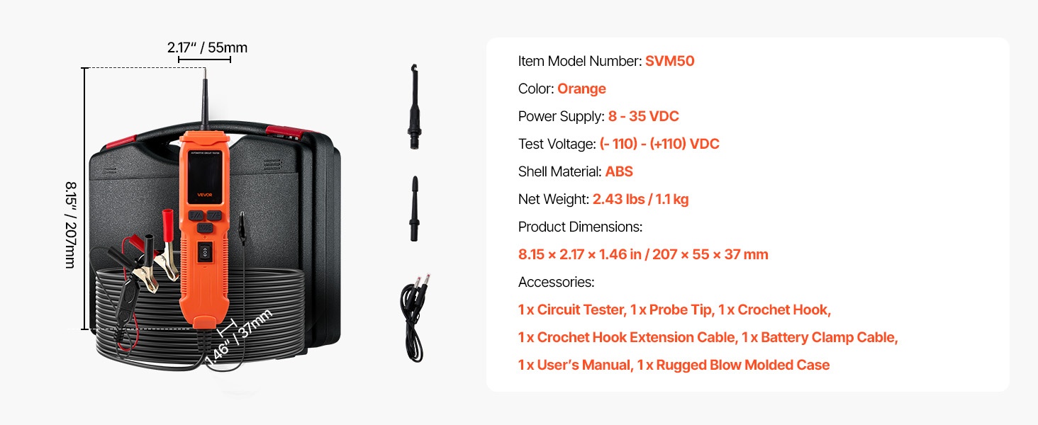 Piirientesterin mitat ja rakenne