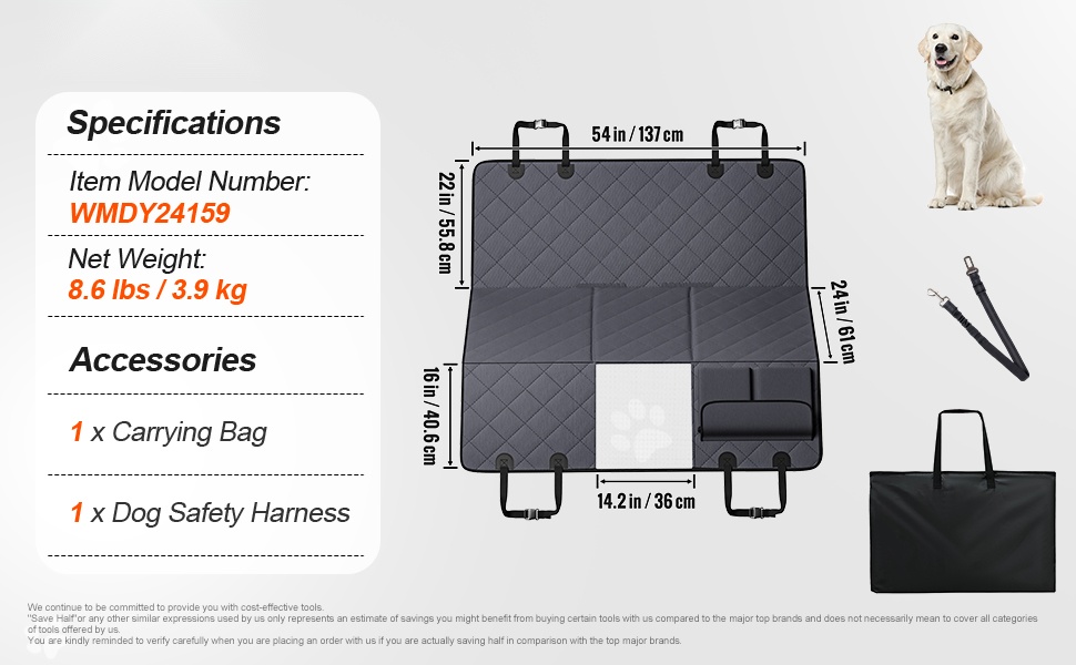 Taitettava ja helposti säilytettävä koiran autosänky