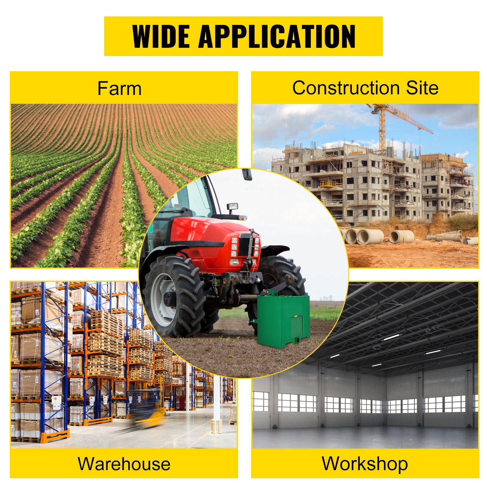 Useita täytemateriaaleja